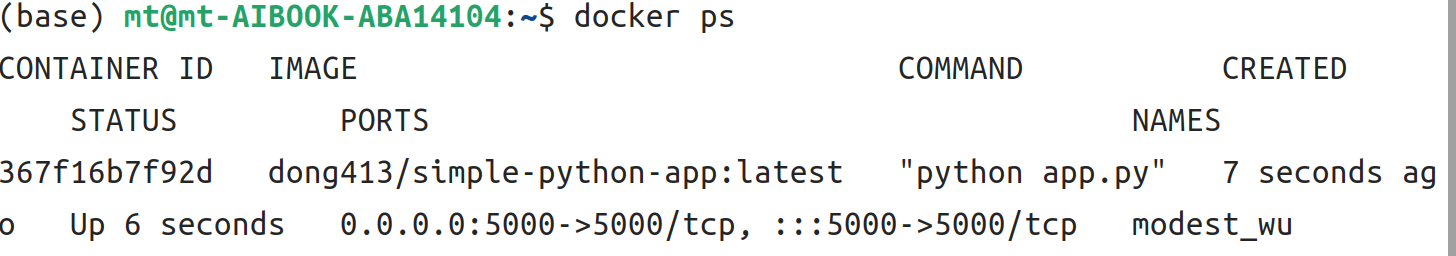 Docker 容器运行状态
