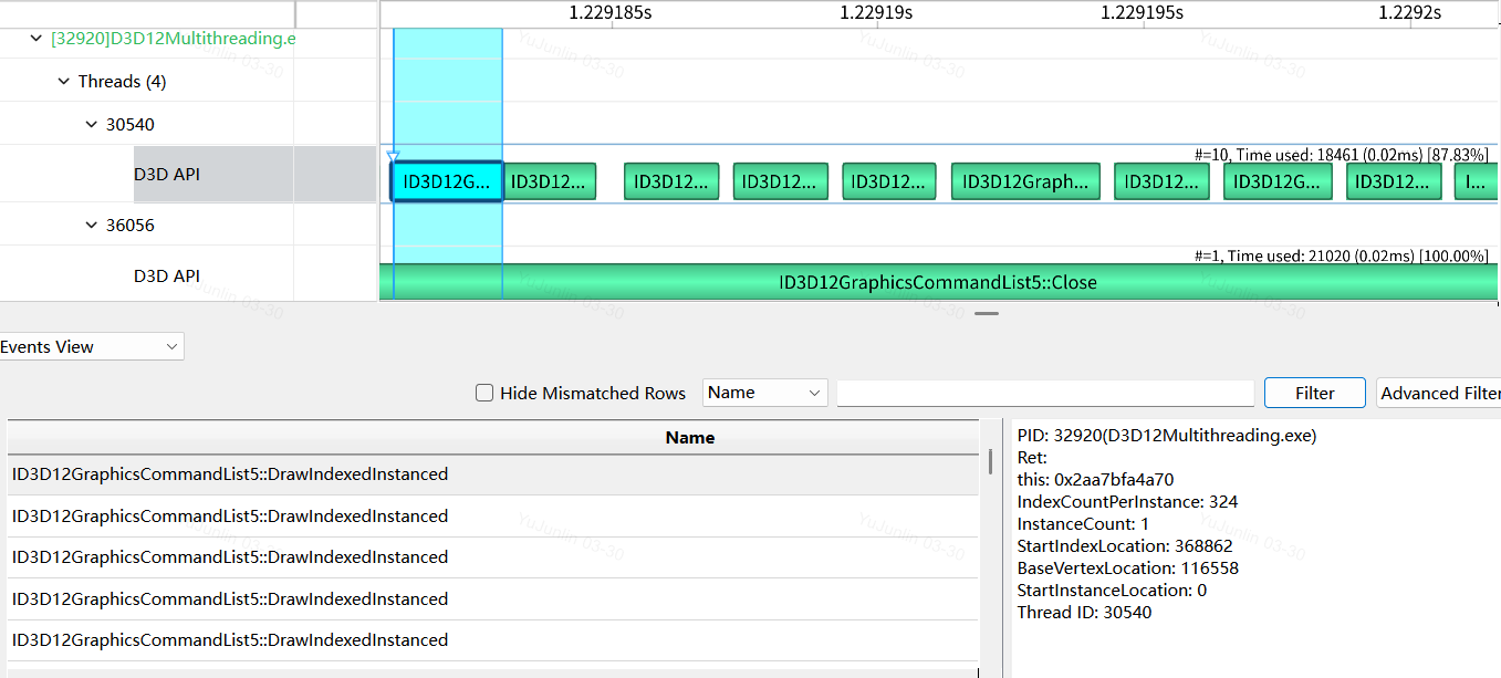 图 9：Direct3D 12 API Trace